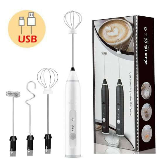 Rechargeable Milk Frother Automatic Handheld Mixer for Egg Latte Cappuccino Chocolate Matcha Home