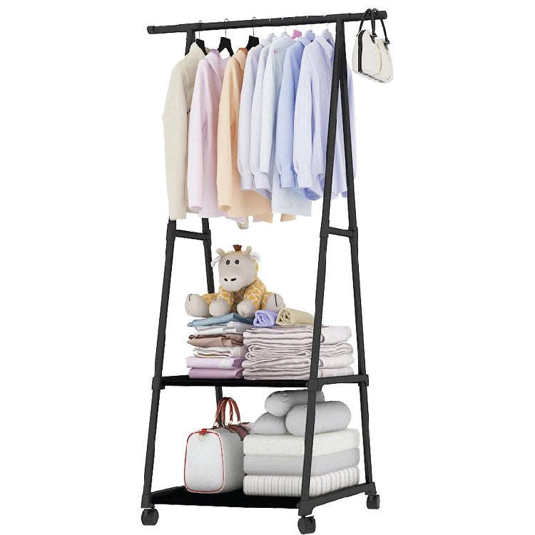 Multifunction Home Clothing Rack Bedroom Storage Hangers Movable DIY Assemble