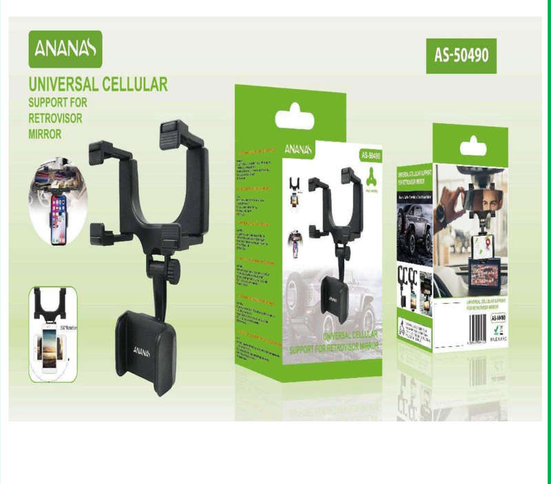 360 Rotation Universal Car  View Rear Mirror Mount Stand GPS Cell Phone Holder