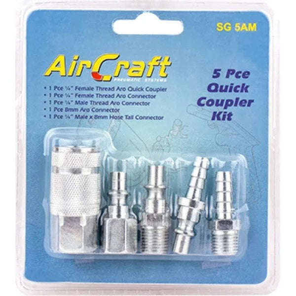 AirCraft 5 Piece Quick Coupler Set (SG-5AM