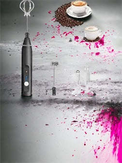 Rechargeable Milk Frother Automatic Handheld Mixer for Egg Latte Cappuccino Chocolate Matcha Home