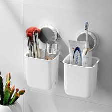 Wall Mount Toothbrush Holder for Bathroom - Self Adhesive Wall Mounted Tooth Brush Holder for Ele...