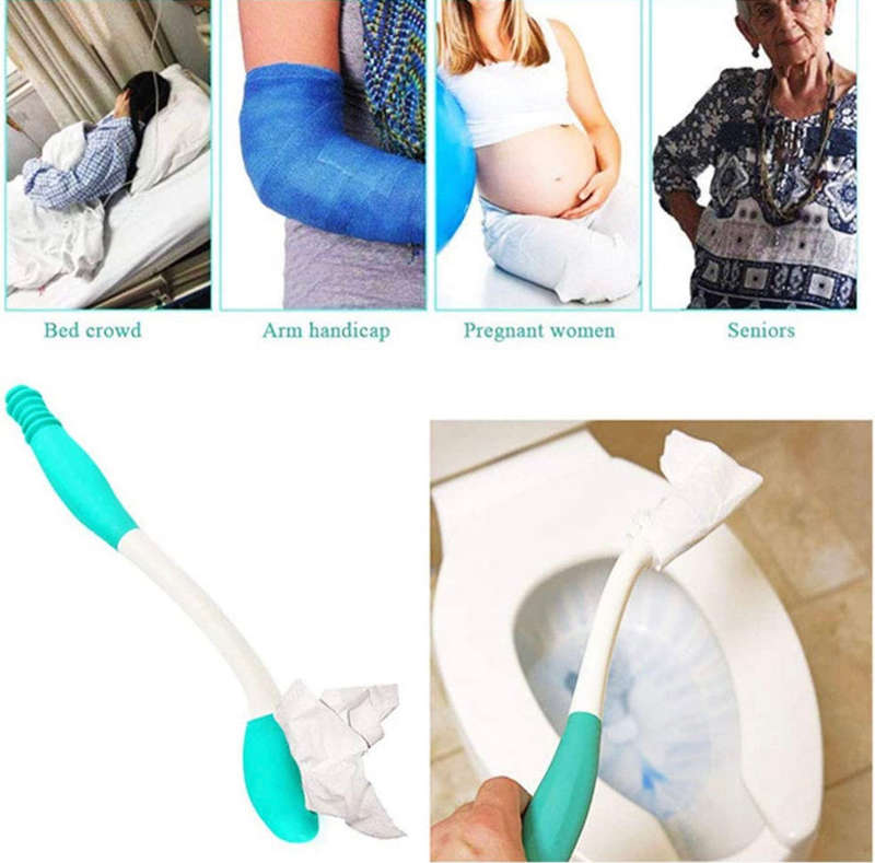Toilet Aids Tools,Long Reach Comfort Wipe Helper,Extends Your Reach Over 15" Grip Toilet Paper or...
