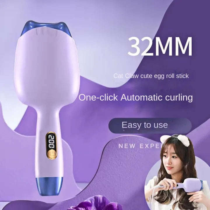 Electric Hair Curler Negative Ions Ceramic Curling Iron 32mm Wave Curly Hair Styler Tools