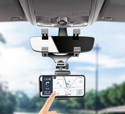 360 Rotation Universal Car  View Rear Mirror Mount Stand GPS Cell Phone Holder