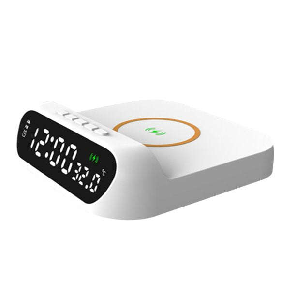 3 In-1 15W Wireless Charger Clock LED Digital Display Alarm Clock Temperature Display Wireless Ch...