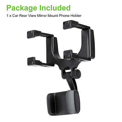 360 Rotation Universal Car  View Rear Mirror Mount Stand GPS Cell Phone Holder
