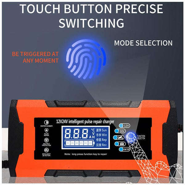 GEL & AGM 12V and 24V Auto Sense Intelligent Pulse Repair Battery Charger