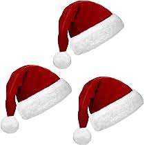Classic Christmas Santa Hat (Pack of 3)