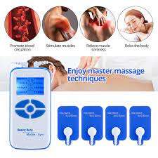 Battery Powered EMS Pulse Therapy Massager, Multi-functional 8 Modes 15 Speeds Full Body Meridian...