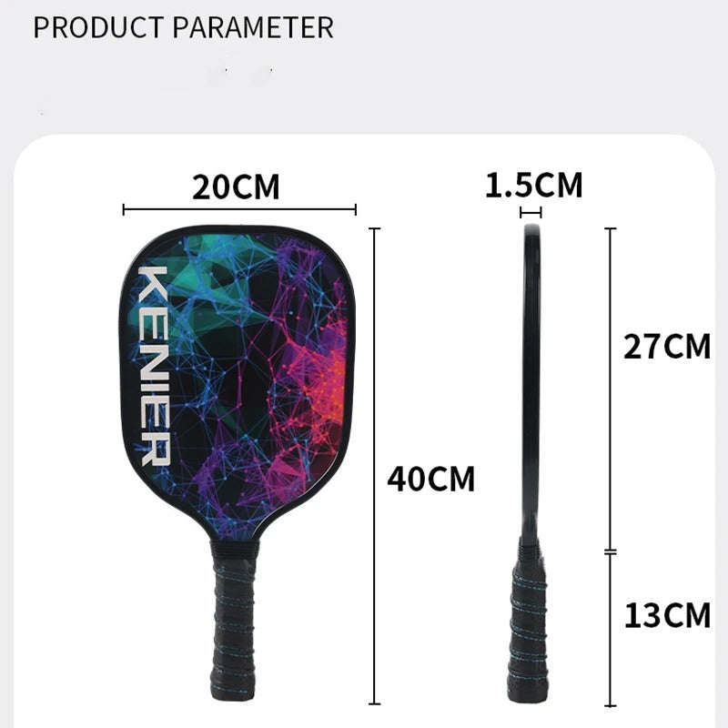Kenier Pickleball Paddle Set  2 Wooden Paddles + 4 Balls + Carry Bag