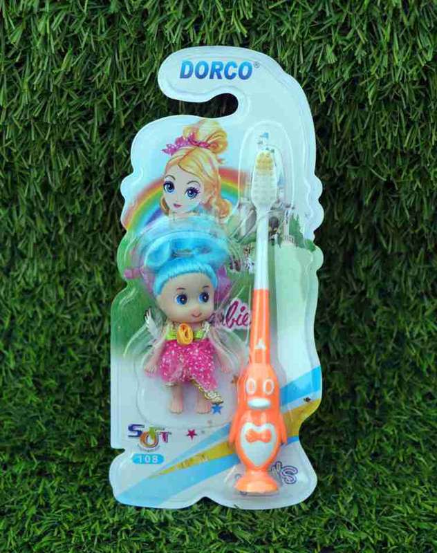 Toddlers Soft Toothbrush and a Mini Doll
