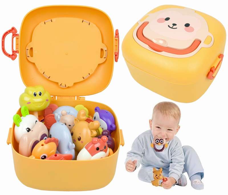 12-Piece Baby Rattles & Teethers Set with Storage Case  Sensory Toys for Newborns (0+ Months)