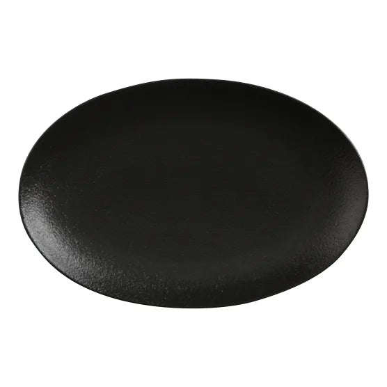 Caviar Black Oval Dinner Plate