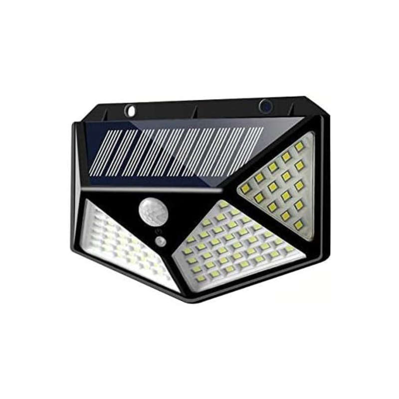 100 LED Solar Motion Sensor Wall Light  Outdoor Waterproof PIR Lamp with 3 Modes, 600LM Bright...