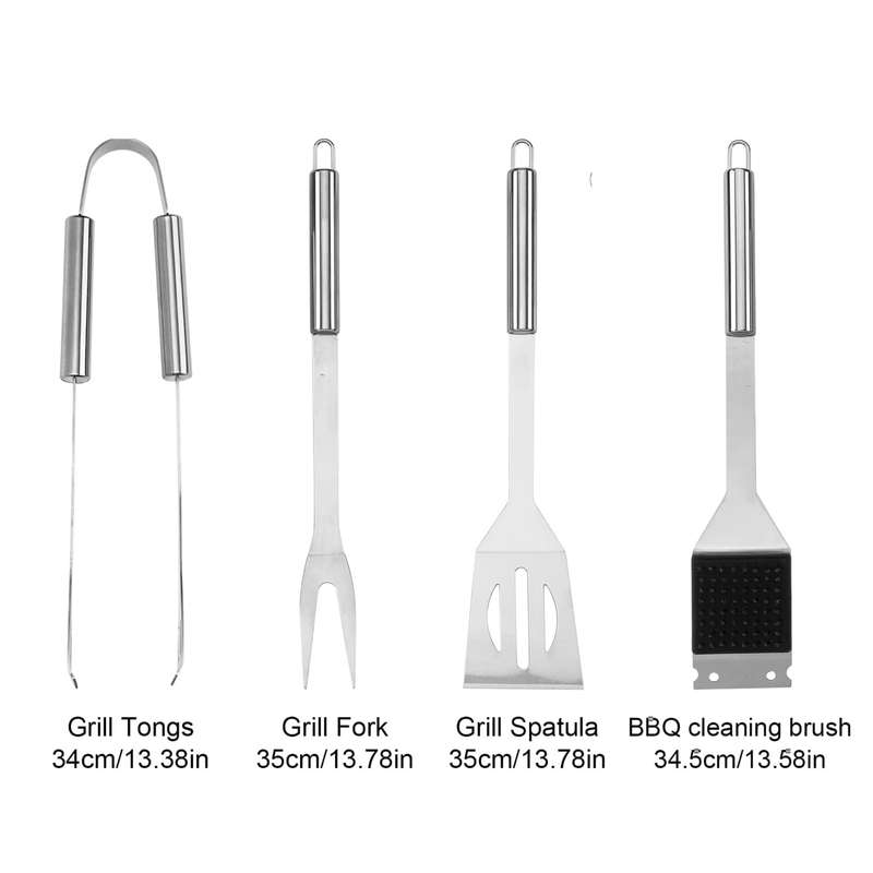 27-Piece Stainless Steel BBQ Grill Tools Set  Heavy-Duty Braai Accessories Kit