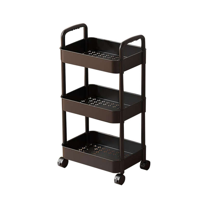 MHome 3/4-Tier Rolling Storage Cart with Wheels  Space-Saving Utility Trolley