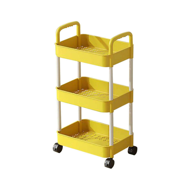 MHome 3/4-Tier Rolling Storage Cart with Wheels  Space-Saving Utility Trolley