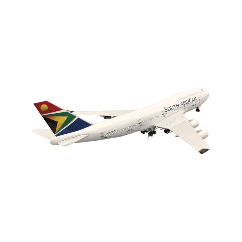 South African Airways Boeing 747-300 ZS-SAK Airplane Model 45cm - 1:150 Resin/Metal Alloy Mould J...