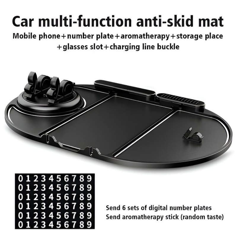 MTech Multifunctional Car Dashboard Anti-Slip Mat  6-in-1 Non-Slip Phone Holder