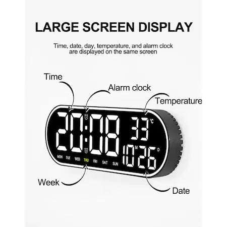 Digital LED Wall Clock with Remote Control-GH8021