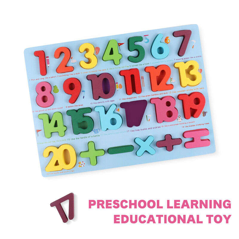 3D Colorful Learning Wooden Numbers
