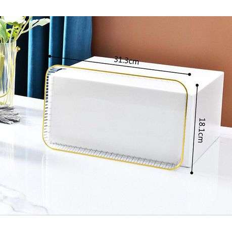 Elegant Luxury Tranparent Plastic Serving Tray