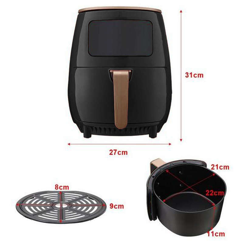 Digital Touch Air Fryer  6L Multifunctional with Bonus 3-Piece Nesting Tongs Set