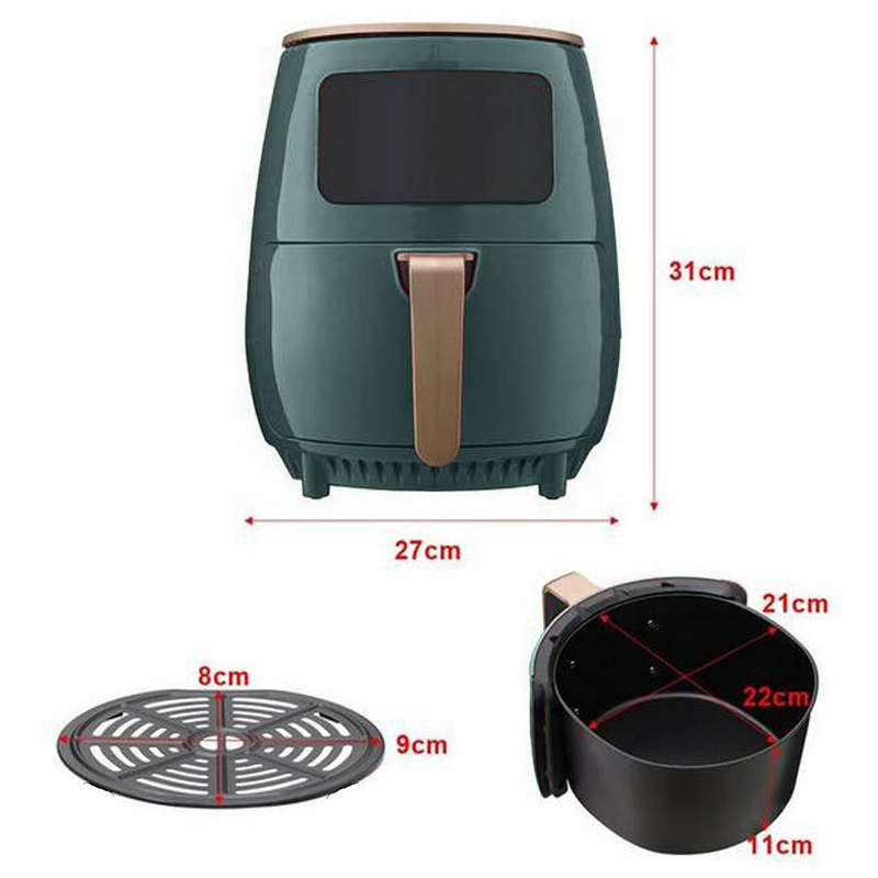 Digital Touch Air Fryer  6L Multifunctional with Bonus 3-Piece Nesting Tongs Set