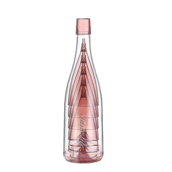 5 Piece Champagne Flutes With A Storage Bottle