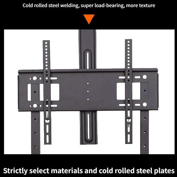 Mobile Floor TV Mount Stand Trolley Cart 2 Shelves with wheels 32-70 Inch