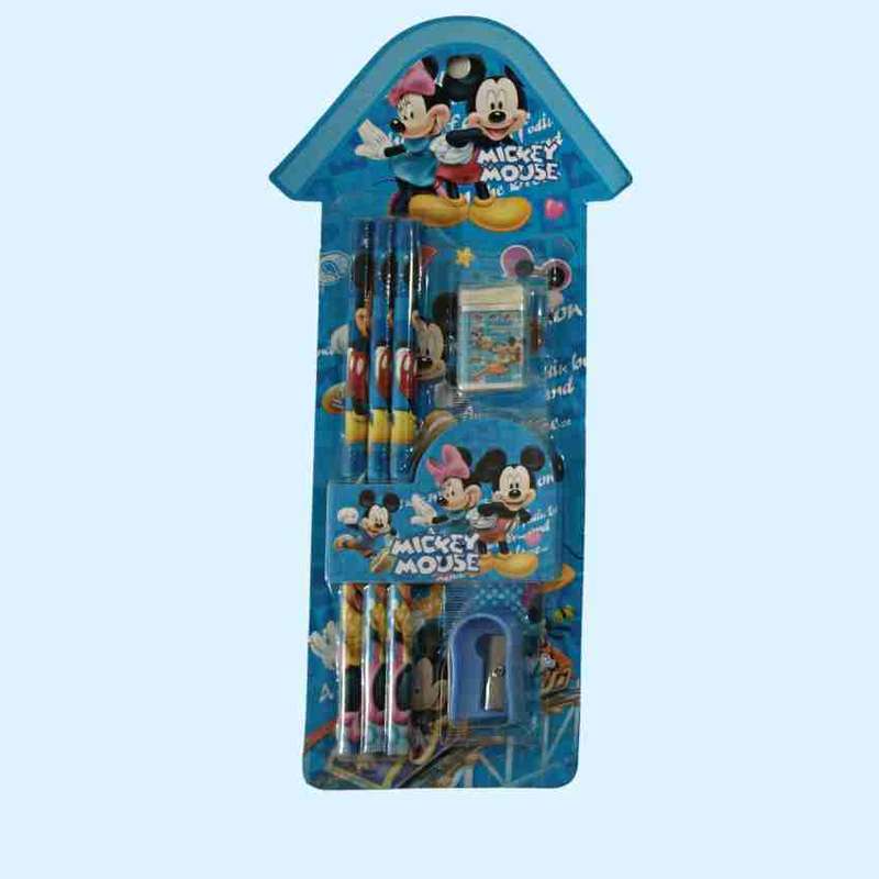 Catoon Print Kids Stationery Set 6pcs