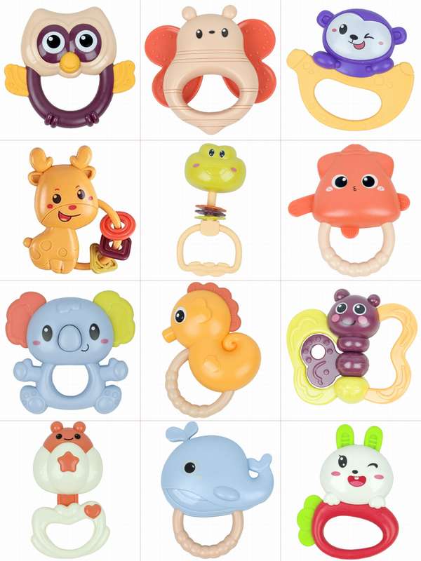 12-Piece Baby Rattles & Teethers Set with Storage Case  Sensory Toys for Newborns (0+ Months)