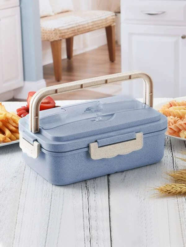 Microwavable Lunch Box Container with Plastic Cutlery