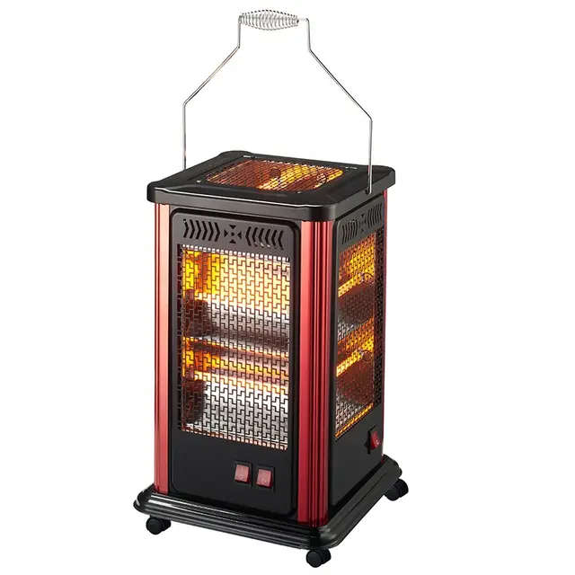 Electric Quartz Heater 2000W ZR-2203  5-Sided Heating with 10 Quartz Tubes