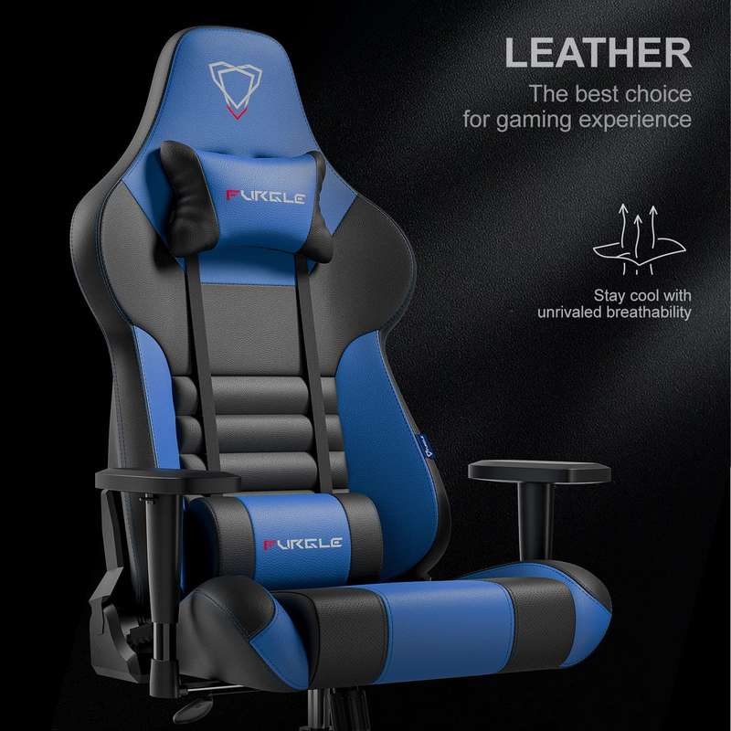 Ergonomic Gaming Chair  Racing-Style Office Chair with Lumbar Support