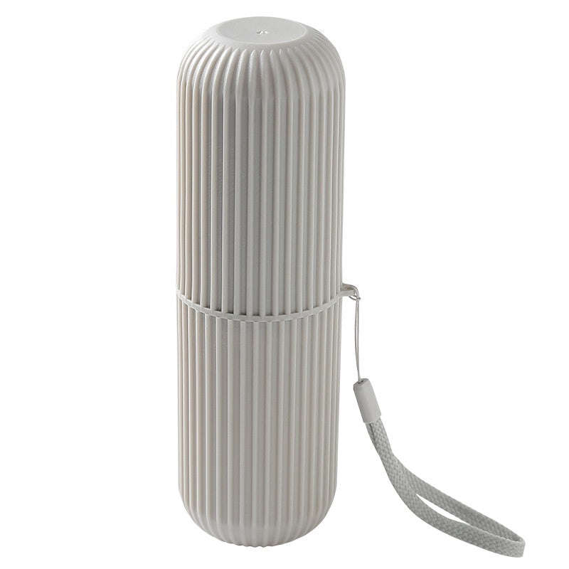 2-in-1 Cylinder Toothbrush Storage Container & Mouthwash Cup  Travel-Friendly & Hygienic
