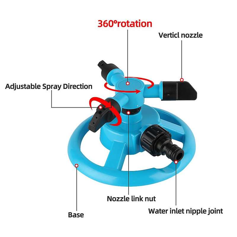 360 Degree Rotating Garden Lawn Water Sprinkler
