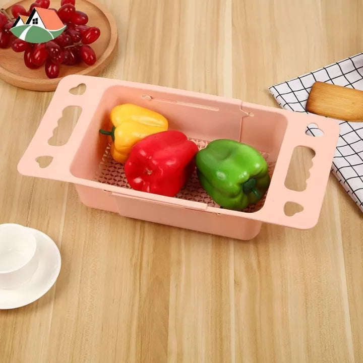 Kitchen Sink Rack Plastic Bowl Stand Water Trough Telescopic Leachate Kitchen