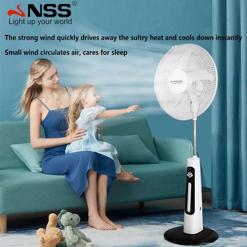Solar electric fan Solar fan 16"Big Fan AC/DC Rechargeable fan w
