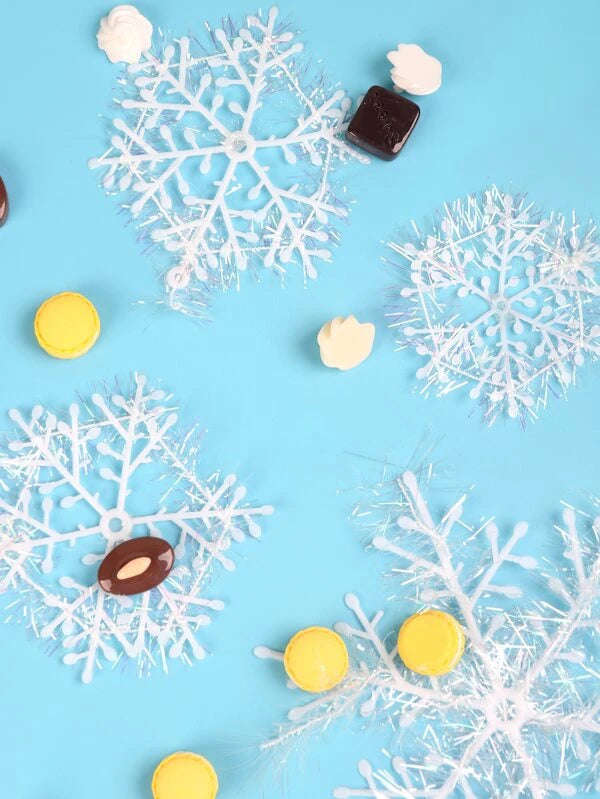 Glitter Snowflake Christmas Tree Ornaments Hanging Decoration