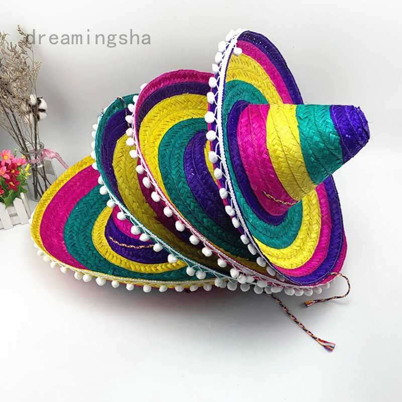 Straw Mexican Sombrero Hat