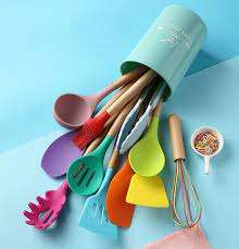12 Piece Silicone Kitchen Utensil Set - Red