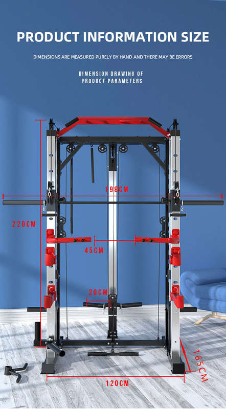ST6804 Cross Fitness Home Gym Smith Machine  Multi-Functional Trainer for Full Body Strength T...