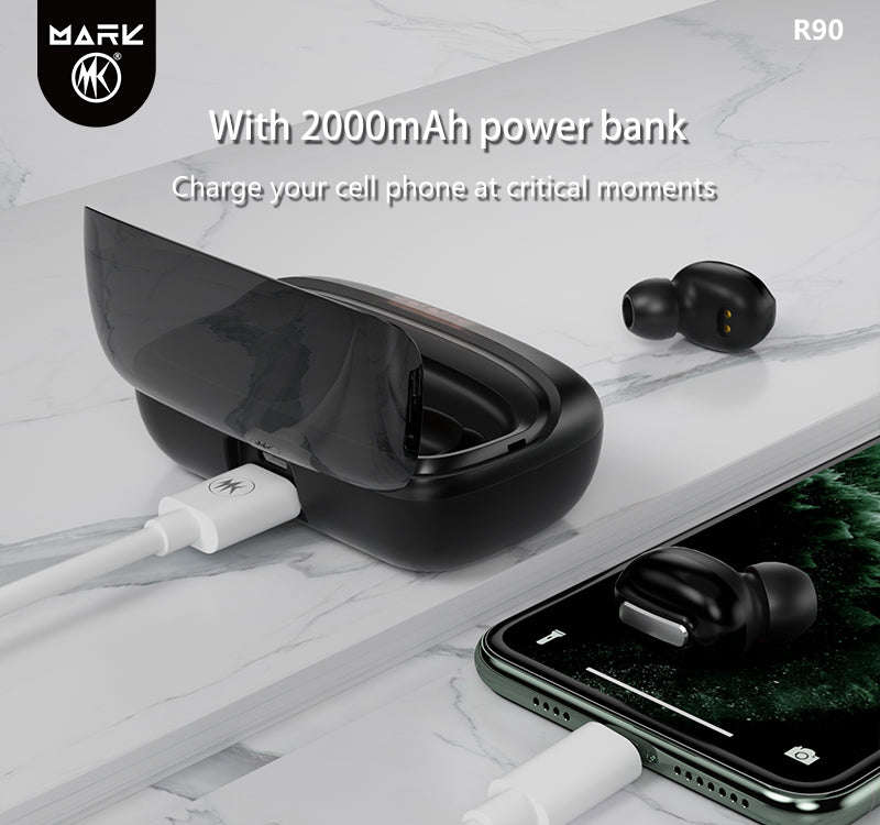 Soft Light Digital Display Function Wireless Earphone