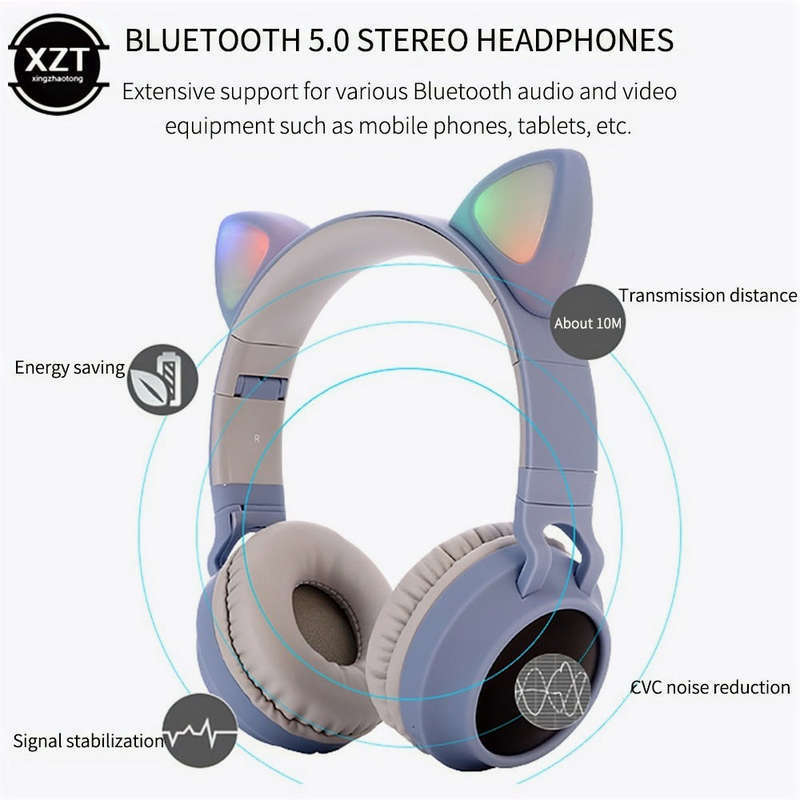 Bluetooth Cat Ear Headphones