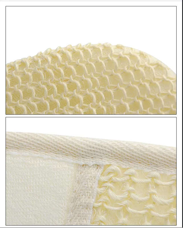 Natural fibre bath glove - cream