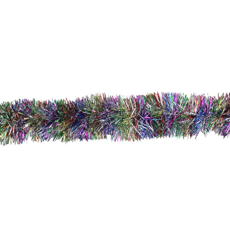 Soft Rainbow Tinsel Christmas Garland