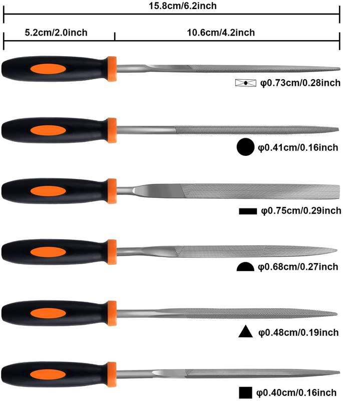 Needle File Set, 6PCS Premium Hand Metal Files
