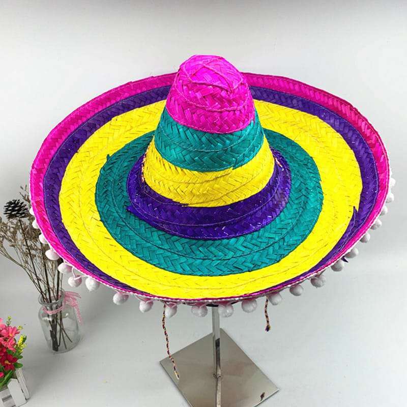 Straw Mexican Sombrero Hat